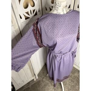 Vintage Simon Sez USA Light Purple Floral MOD Secretary Lightweight Medium